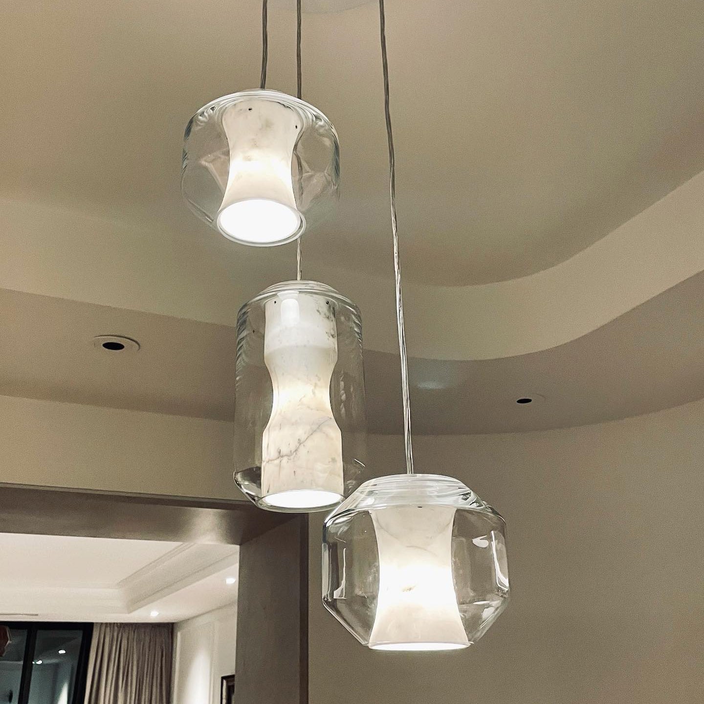 Allirila Modern Minimalist Alabaster Glass Pendant Lamp - Letslighting