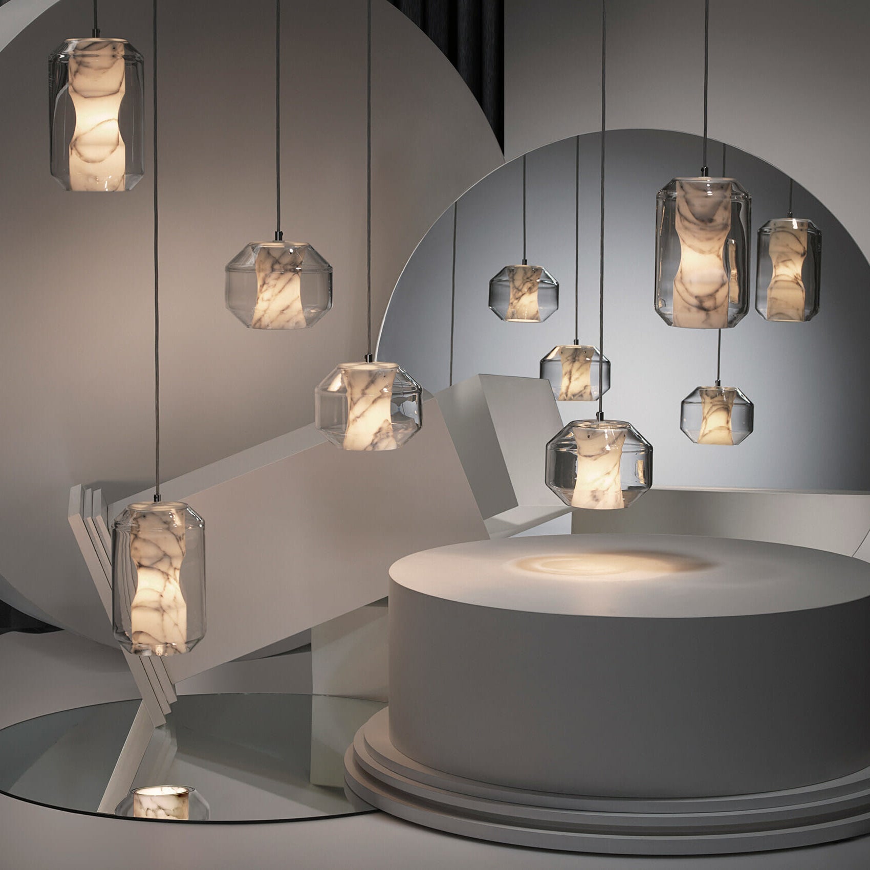 Allirila Modern Minimalist Alabaster Glass Pendant Lamp - Letslighting