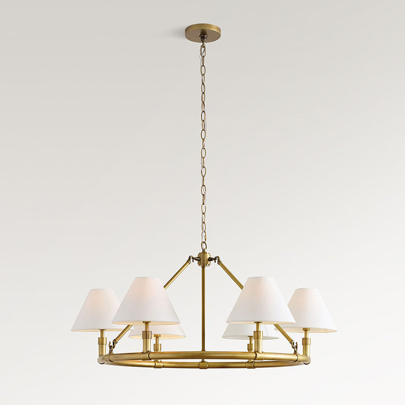 Lymara Vintage Industrial Robert Fabric Chandelier - Letslighting