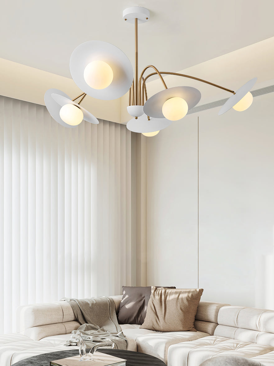 Lustra Chandelier with Art Deco-Inspired Mushroom - Letslighting