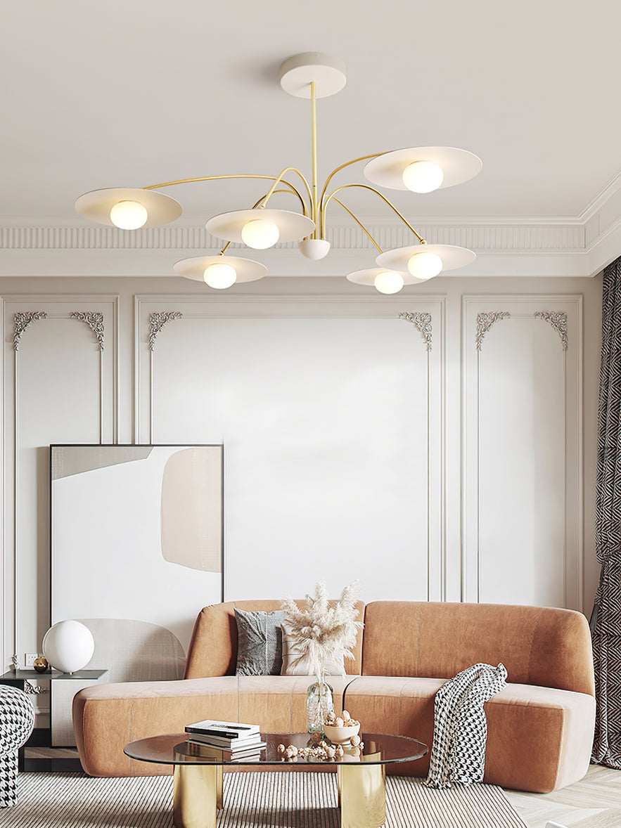 Lustra Chandelier with Art Deco-Inspired Mushroom - Letslighting