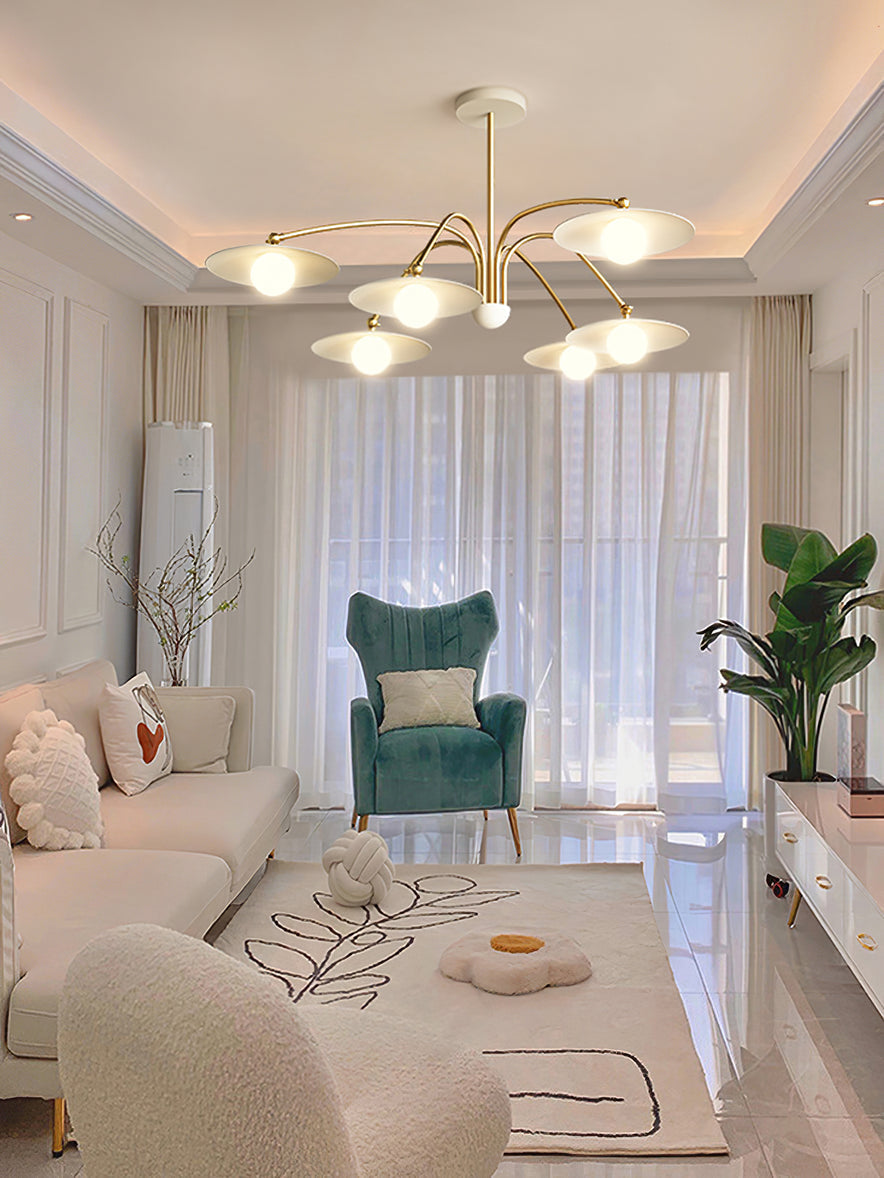 Lustra Chandelier with Art Deco-Inspired Mushroom - Letslighting