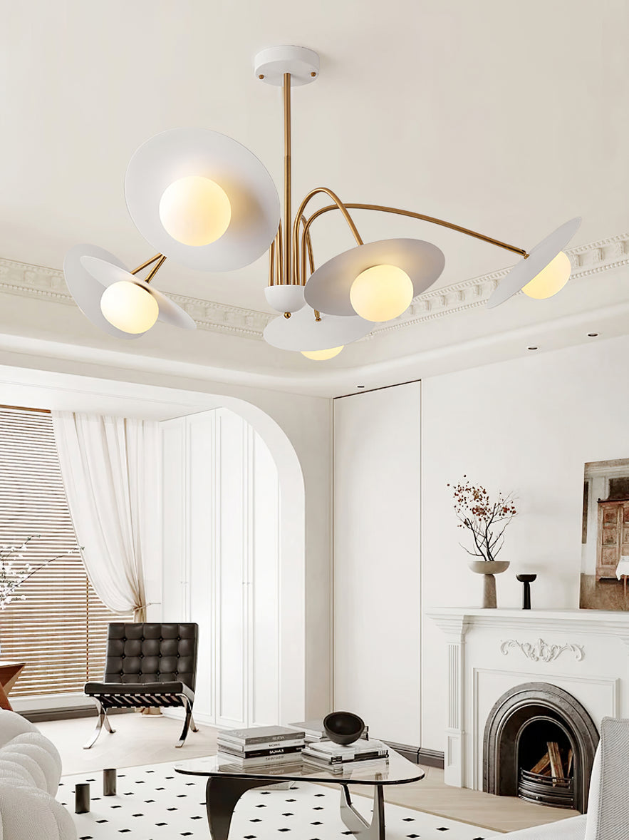 Lustra Chandelier with Art Deco-Inspired Mushroom - Letslighting