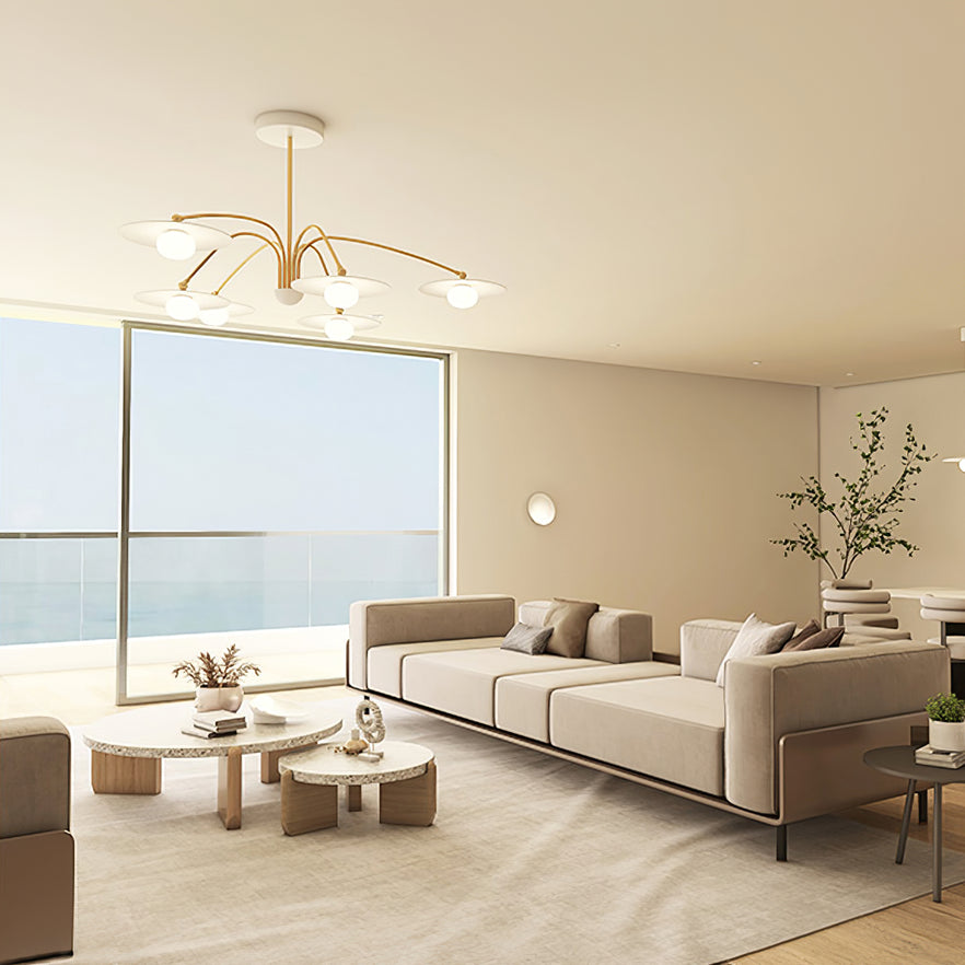 Lustra Chandelier with Art Deco-Inspired Mushroom - Letslighting