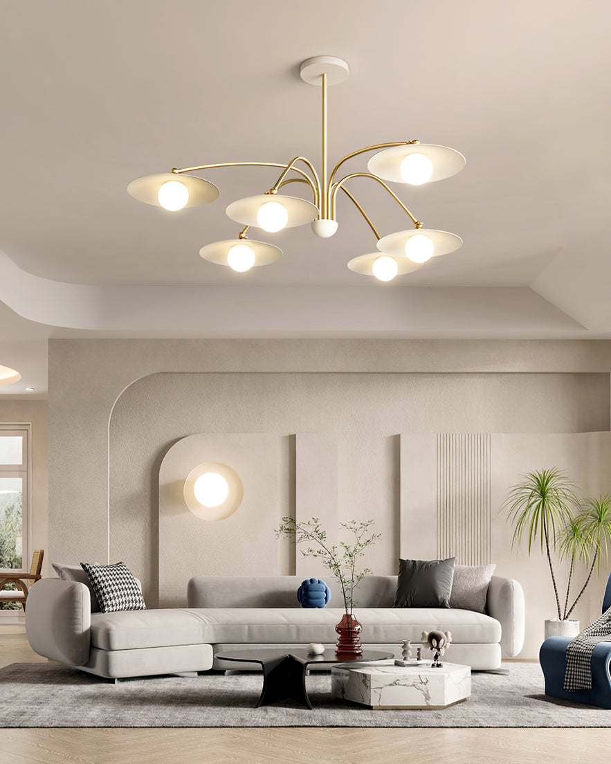 Lustra Chandelier with Art Deco-Inspired Mushroom - Letslighting