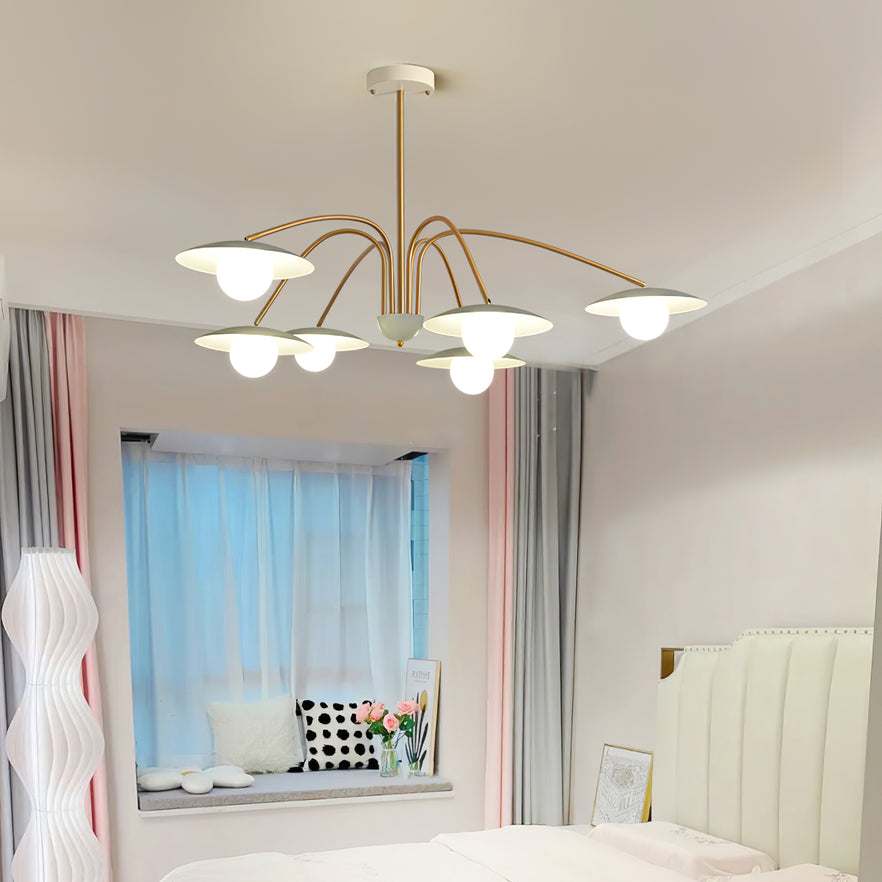 Lustra Chandelier with Art Deco-Inspired Mushroom - Letslighting