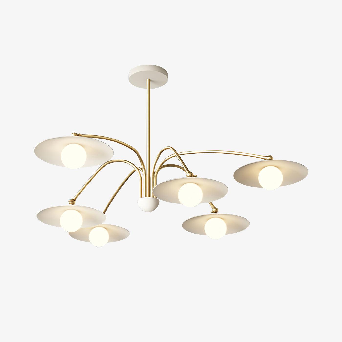 Lustra Chandelier with Art Deco-Inspired Mushroom - Letslighting