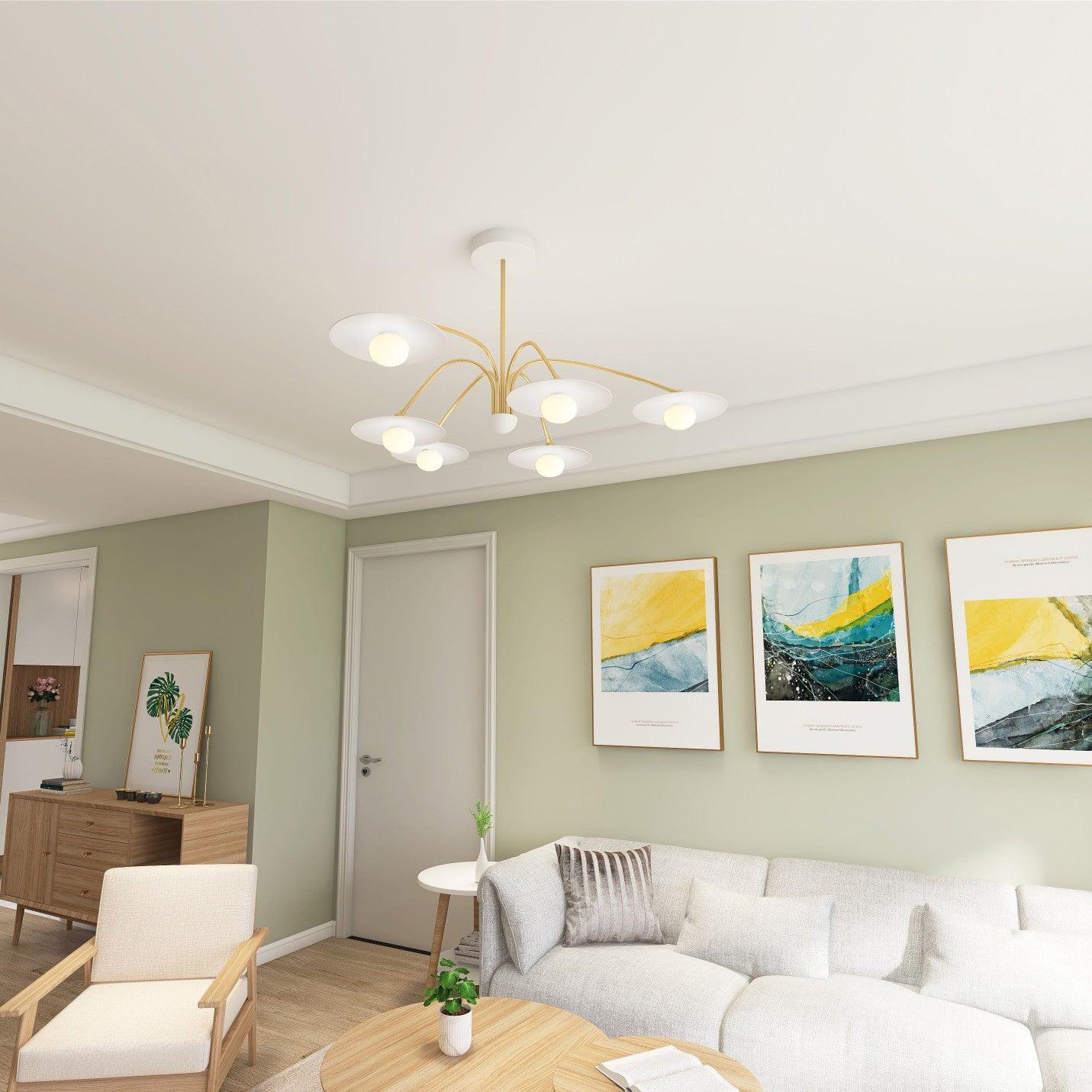 Lustra Chandelier with Art Deco-Inspired Mushroom - Letslighting