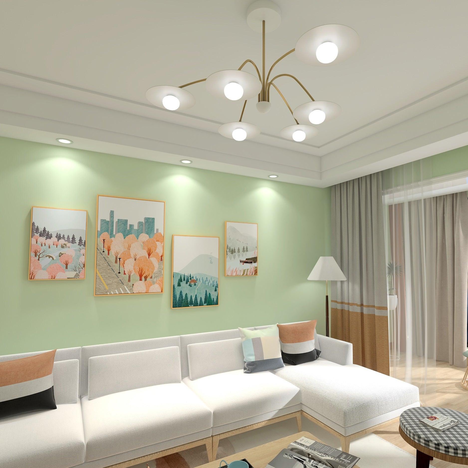 Lustra Chandelier with Art Deco-Inspired Mushroom - Letslighting