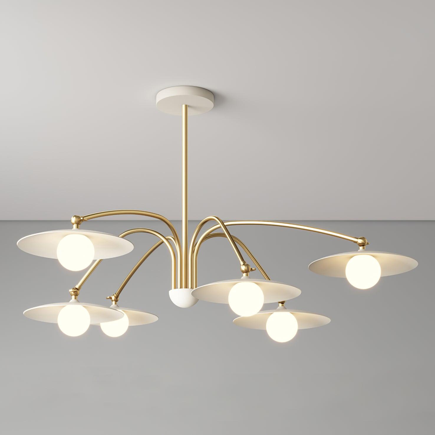 Lustra Chandelier with Art Deco-Inspired Mushroom - Letslighting