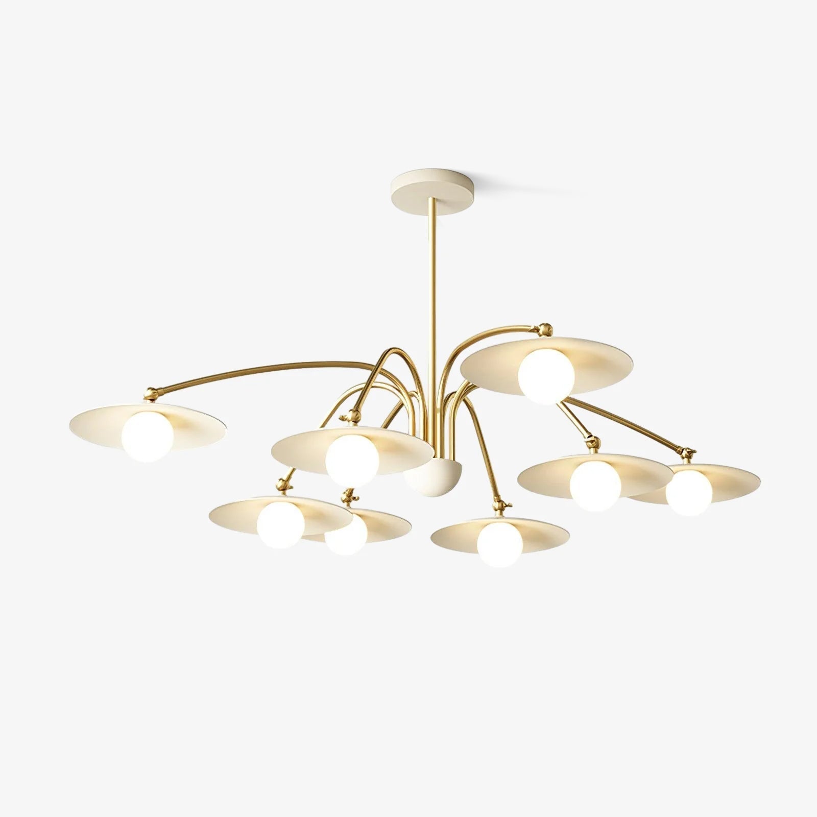Lustra Chandelier with Art Deco-Inspired Mushroom - Letslighting