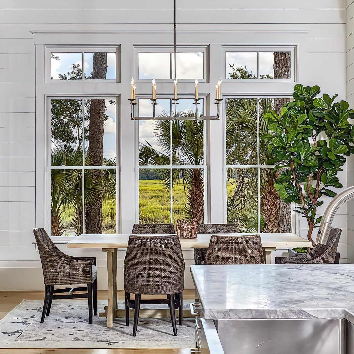 Beacon Modern Minimalist Linear Brass Fabric Chandelier - Letslighting