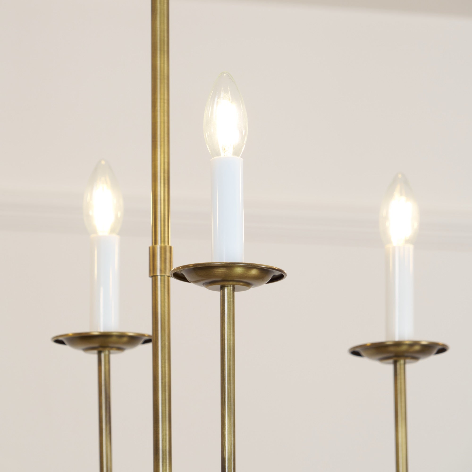 Beacon Modern Minimalist Linear Brass Fabric Chandelier - Letslighting