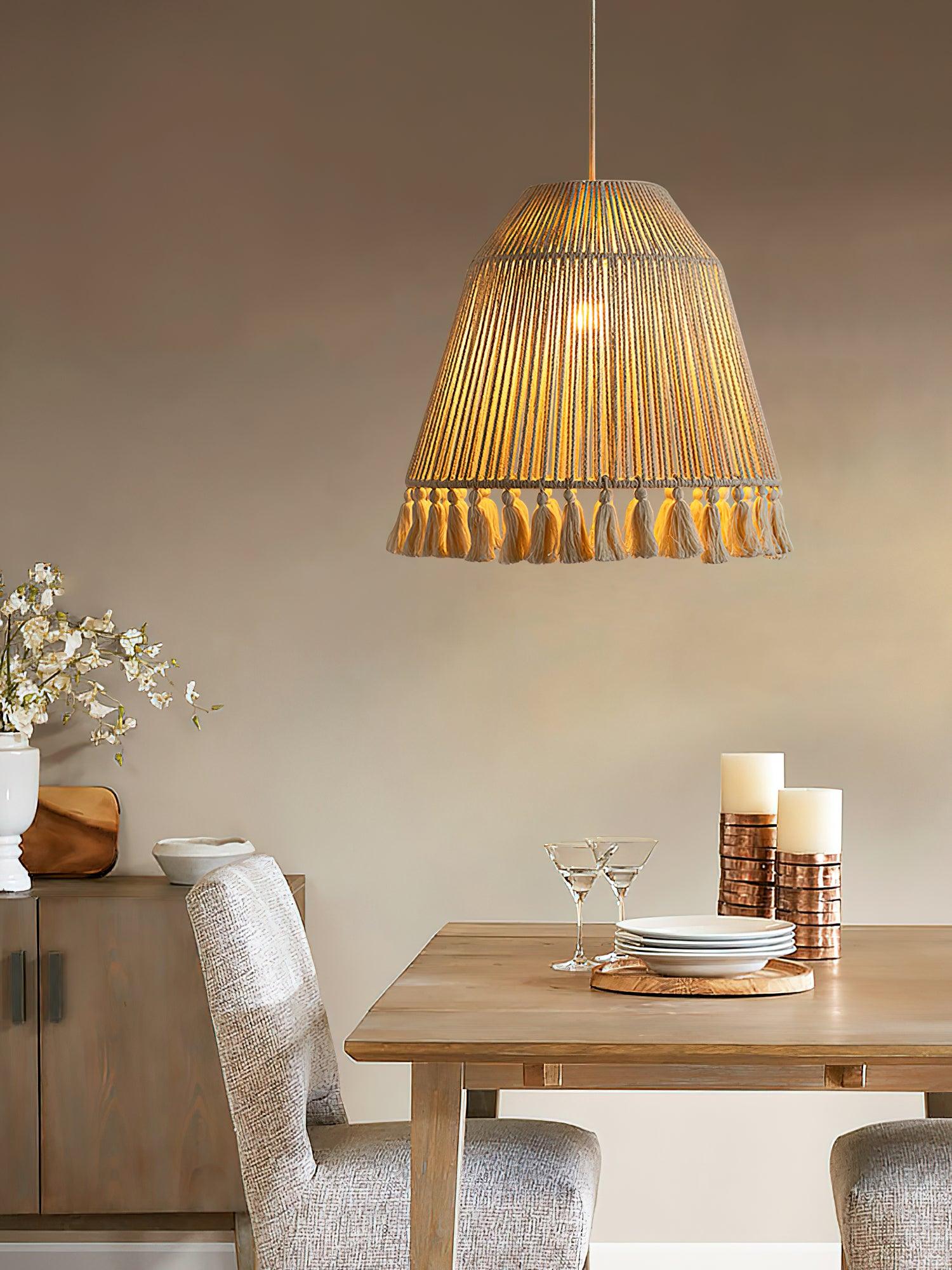 Alsolia Traditional Tassel Rope Pendant Light - Letslighting