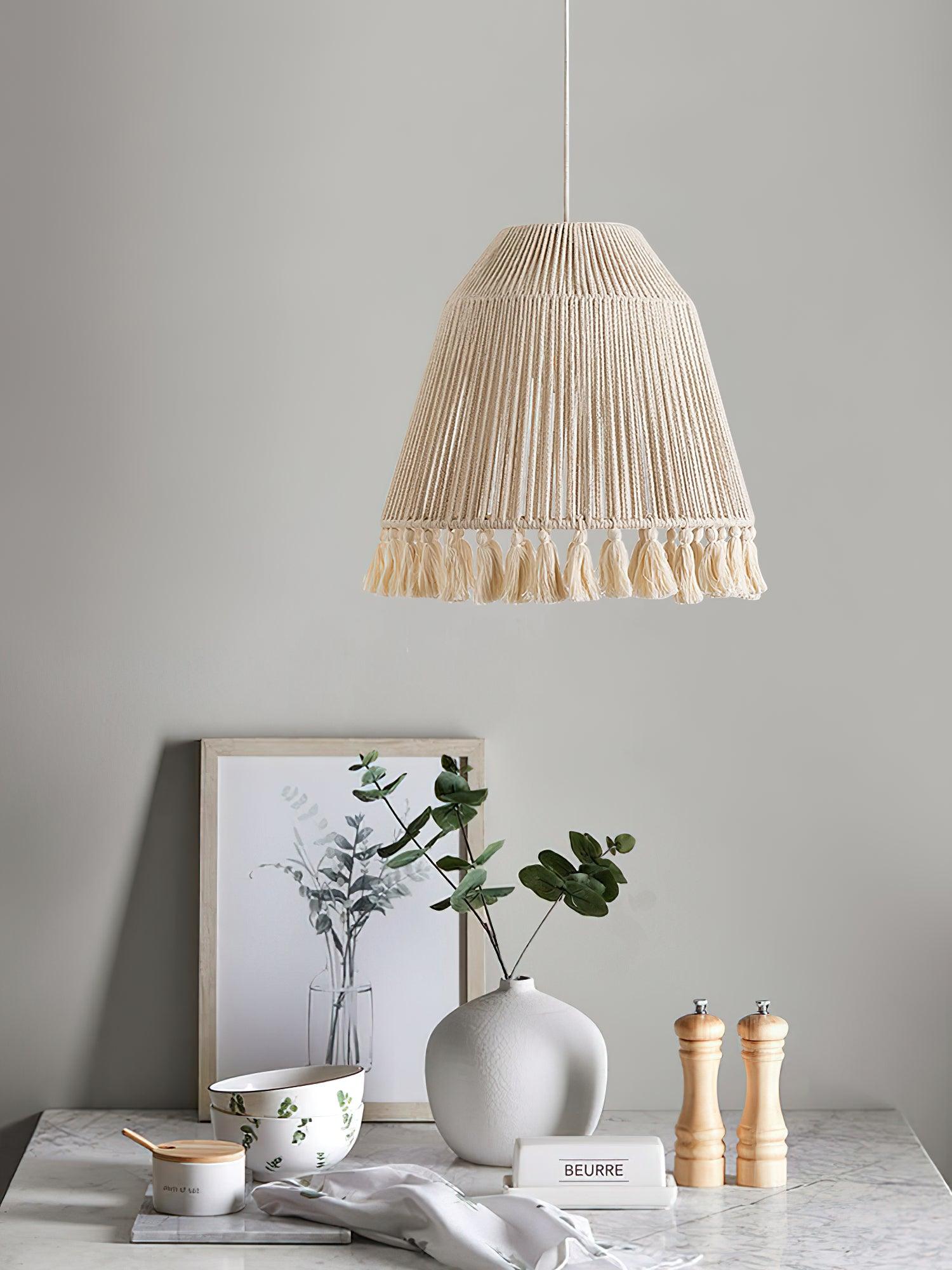 Alsolia Traditional Tassel Rope Pendant Light - Letslighting