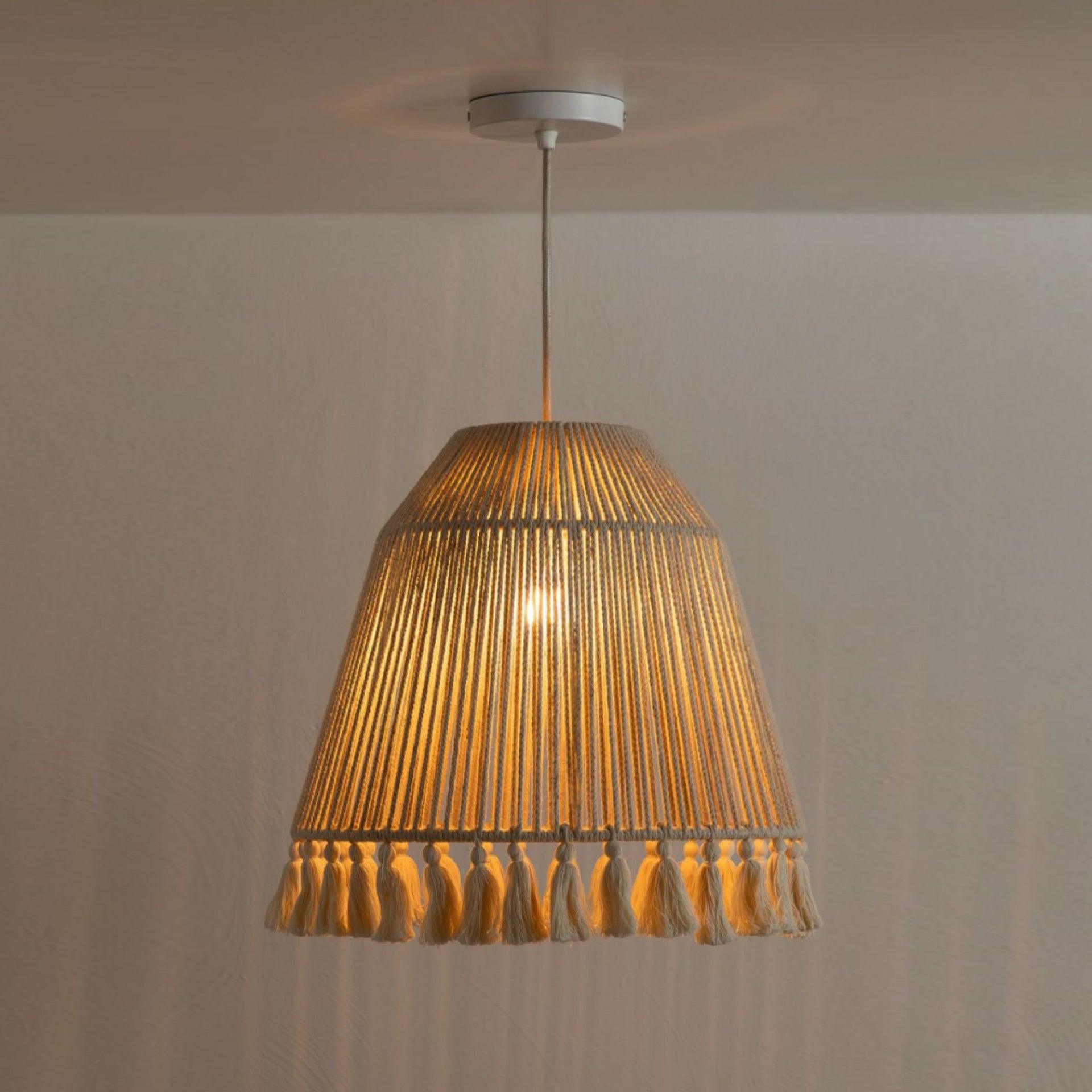 Alsolia Traditional Tassel Rope Pendant Light - Letslighting