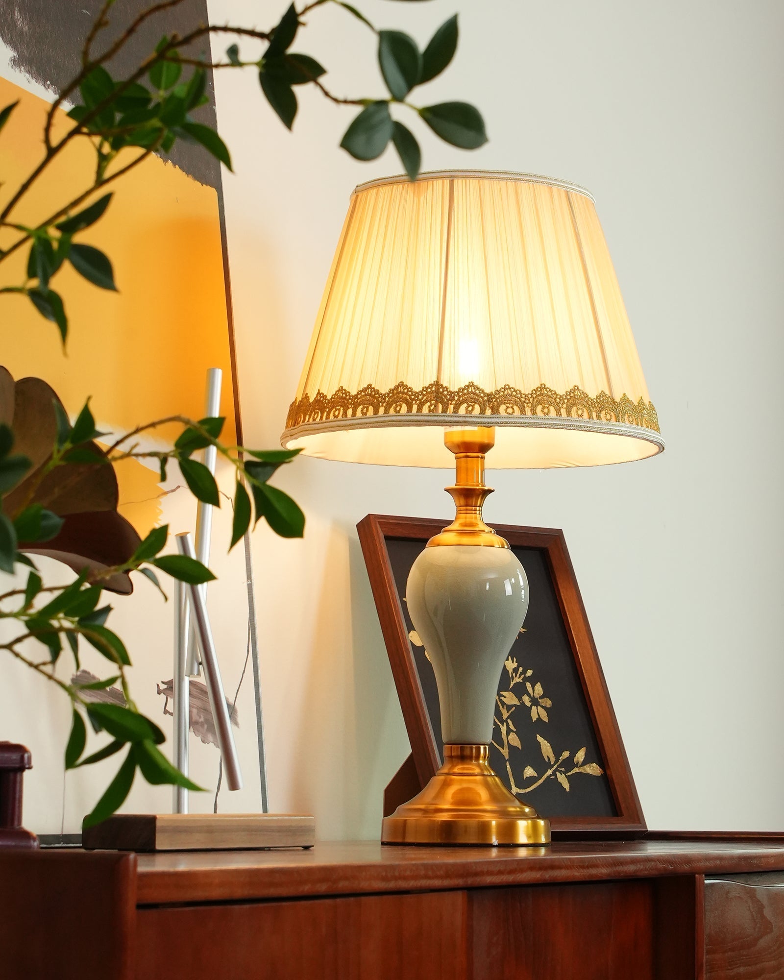 Mirova Ceramic Fabric Table Lamp - Letslighting