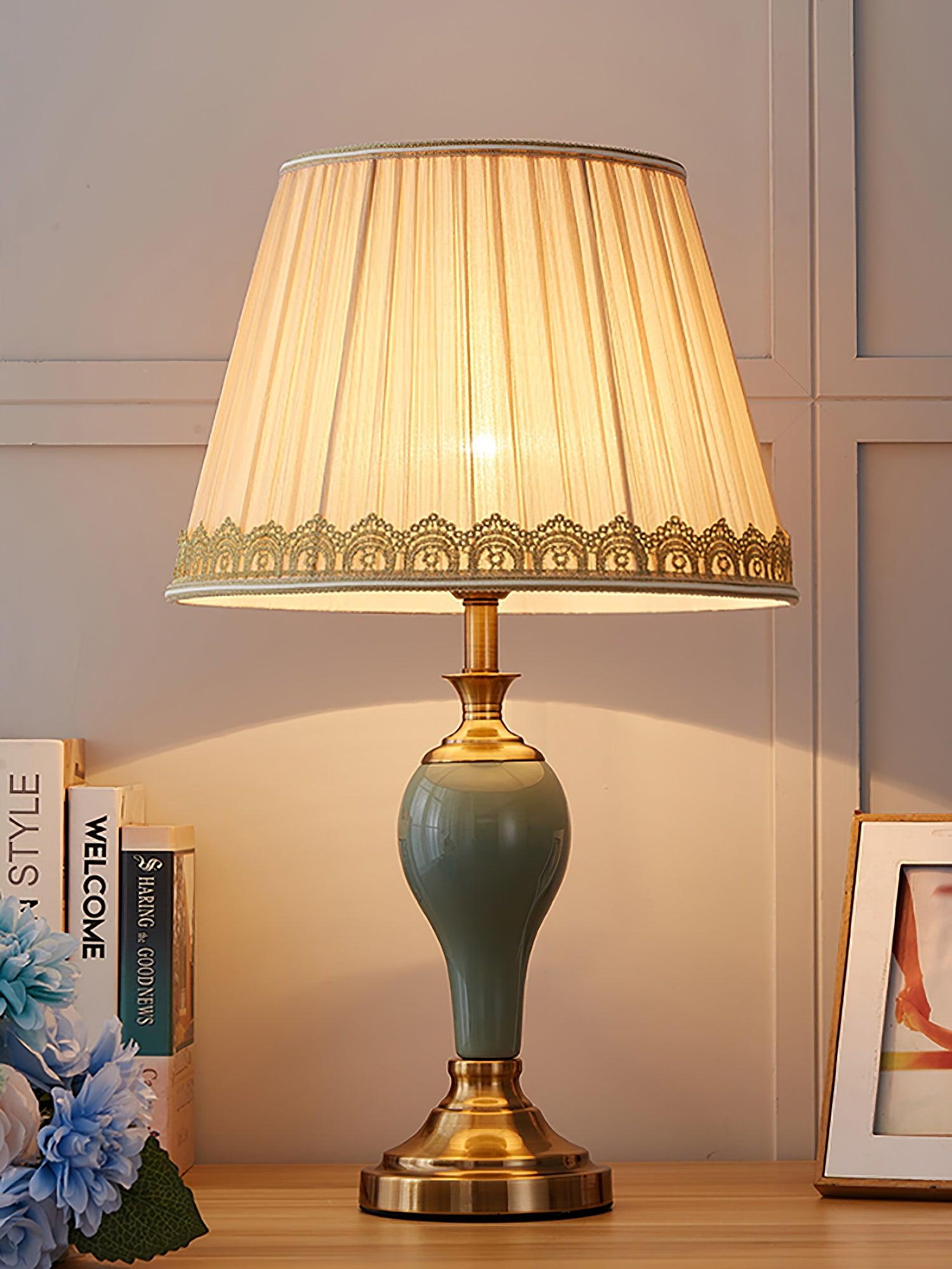 Mirova Ceramic Fabric Table Lamp - Letslighting