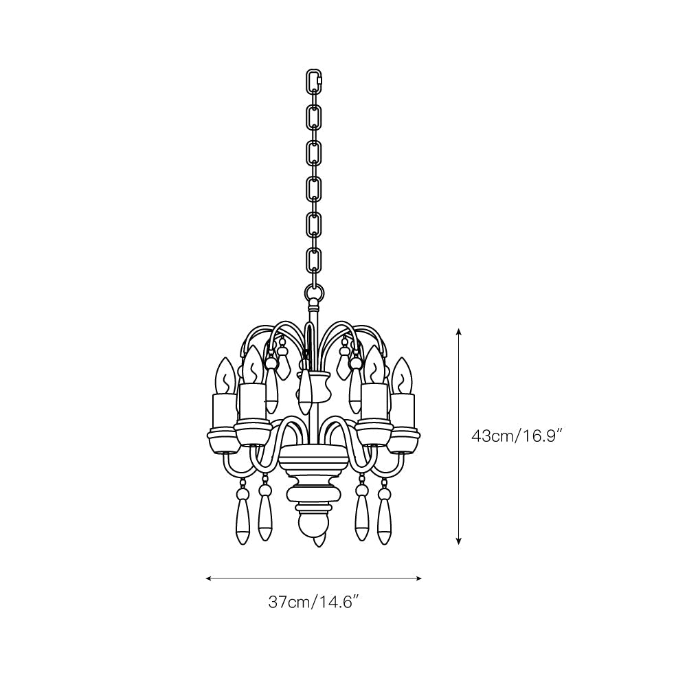 Niche Vintage Nobles Wooden Chandelier - Letslighting
