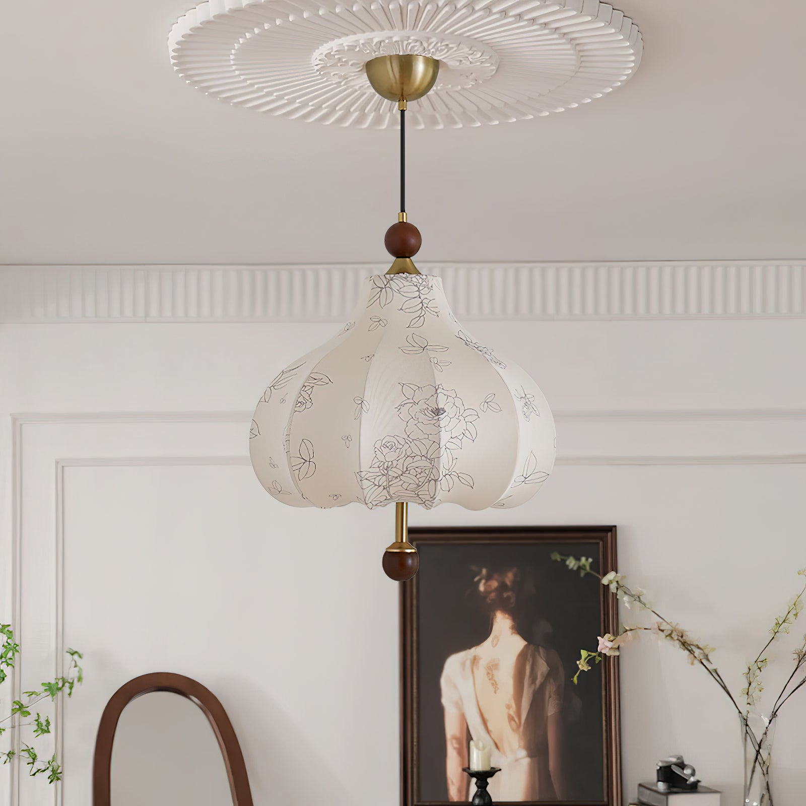 Petal Vintage Wood Pendant Lamp - Letslighting