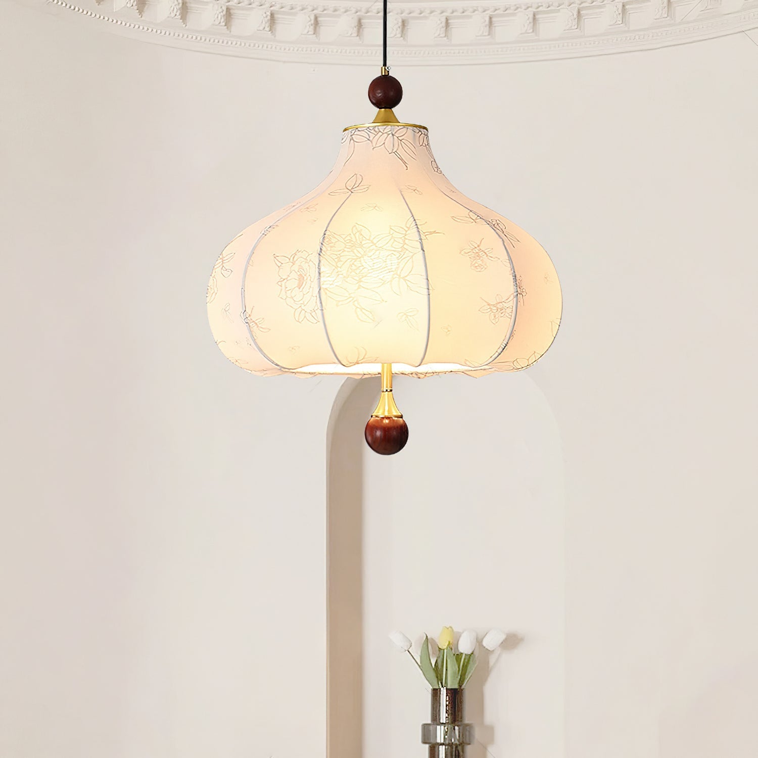 Petal Vintage Wood Pendant Lamp - Letslighting