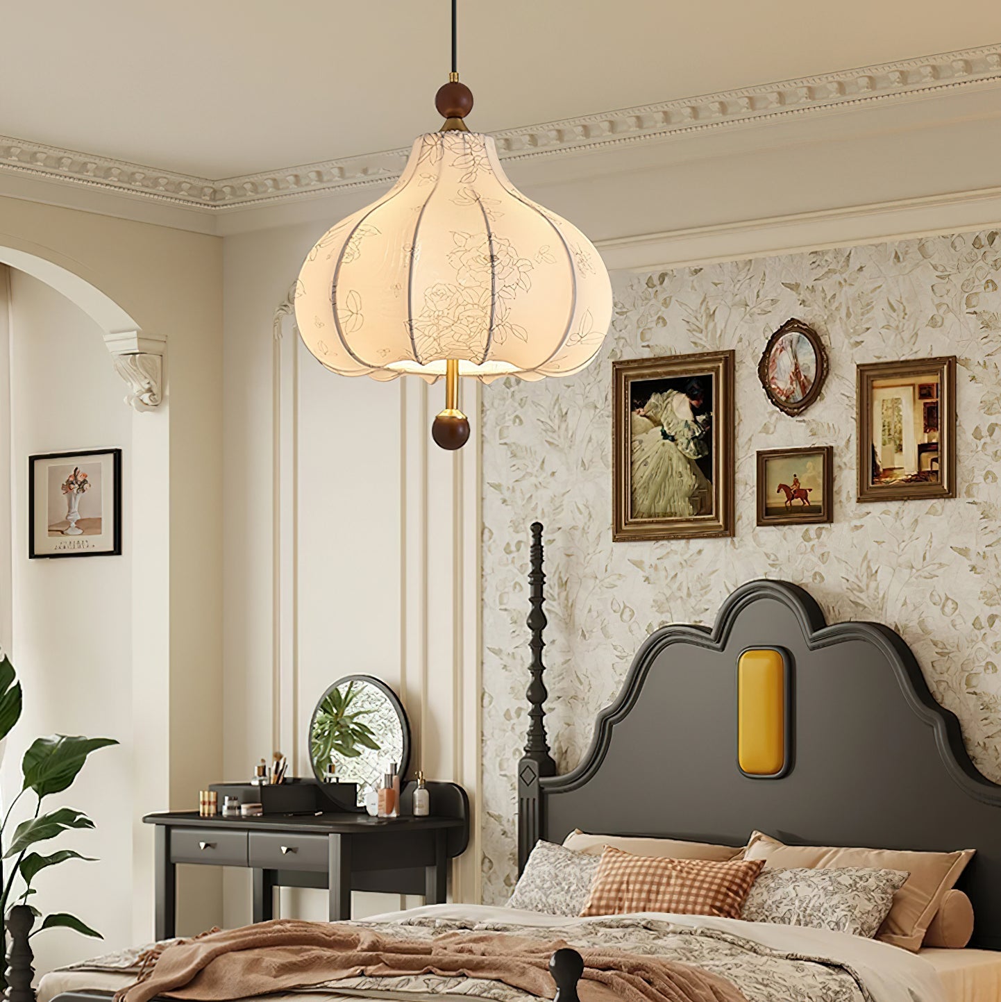 Petal Vintage Wood Pendant Lamp - Letslighting
