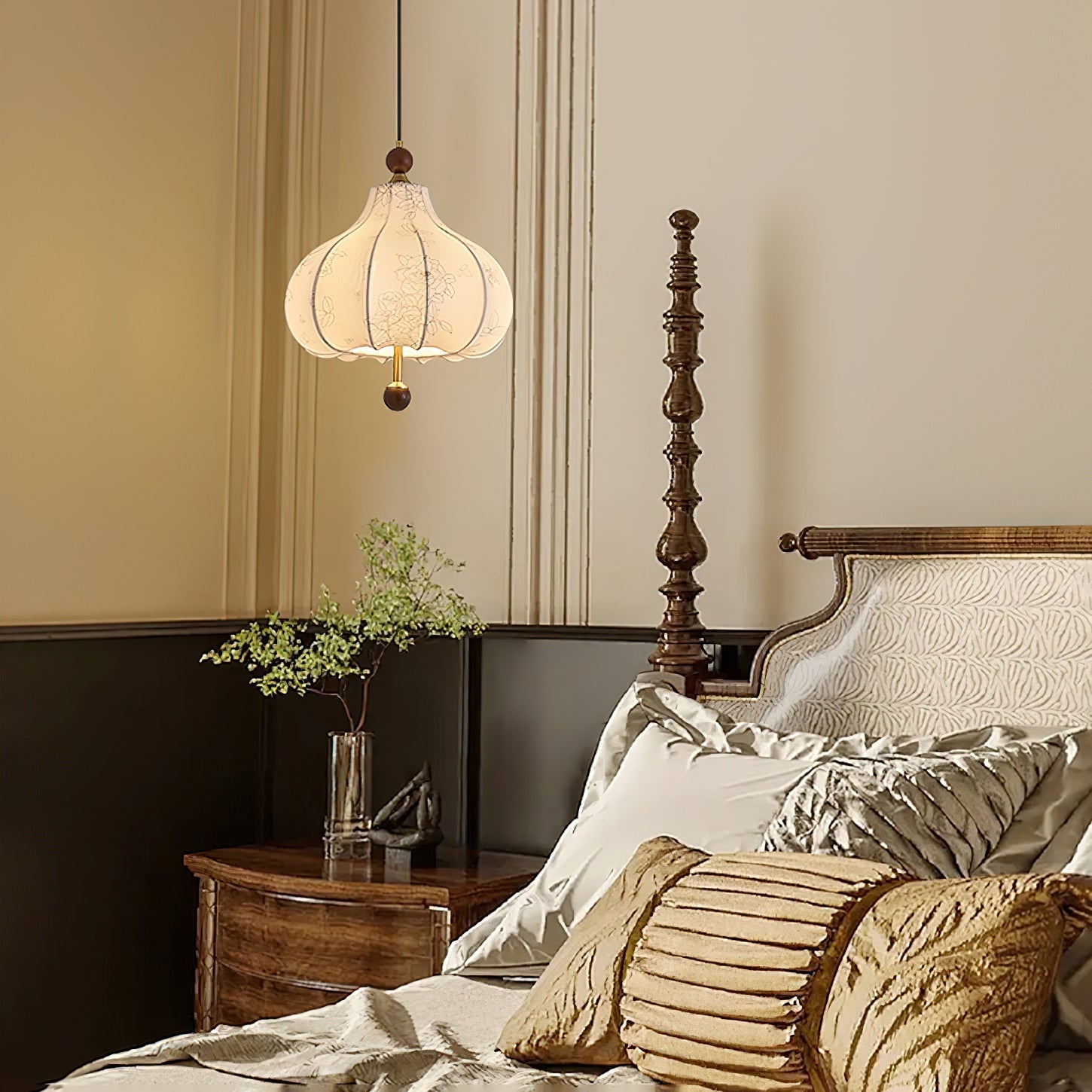 Petal Vintage Wood Pendant Lamp - Letslighting