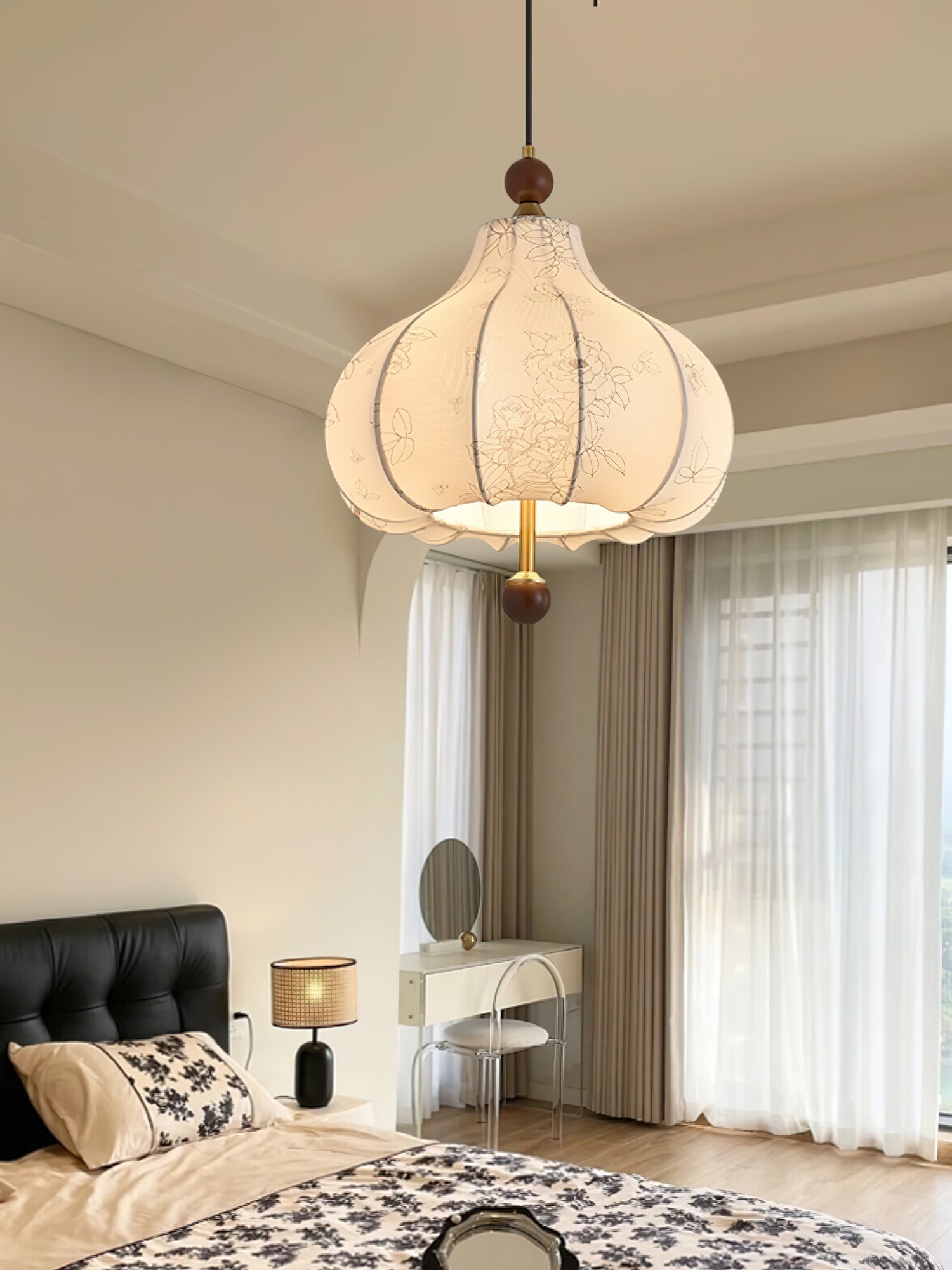 Petal Vintage Wood Pendant Lamp - Letslighting