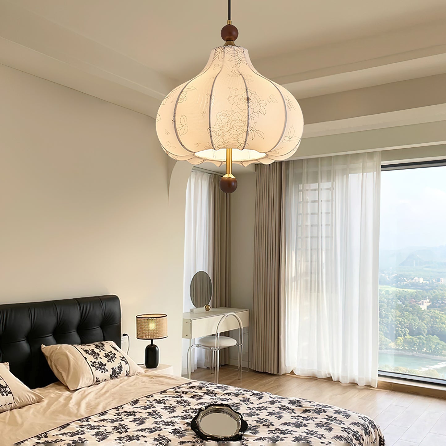 Petal Vintage Wood Pendant Lamp - Letslighting