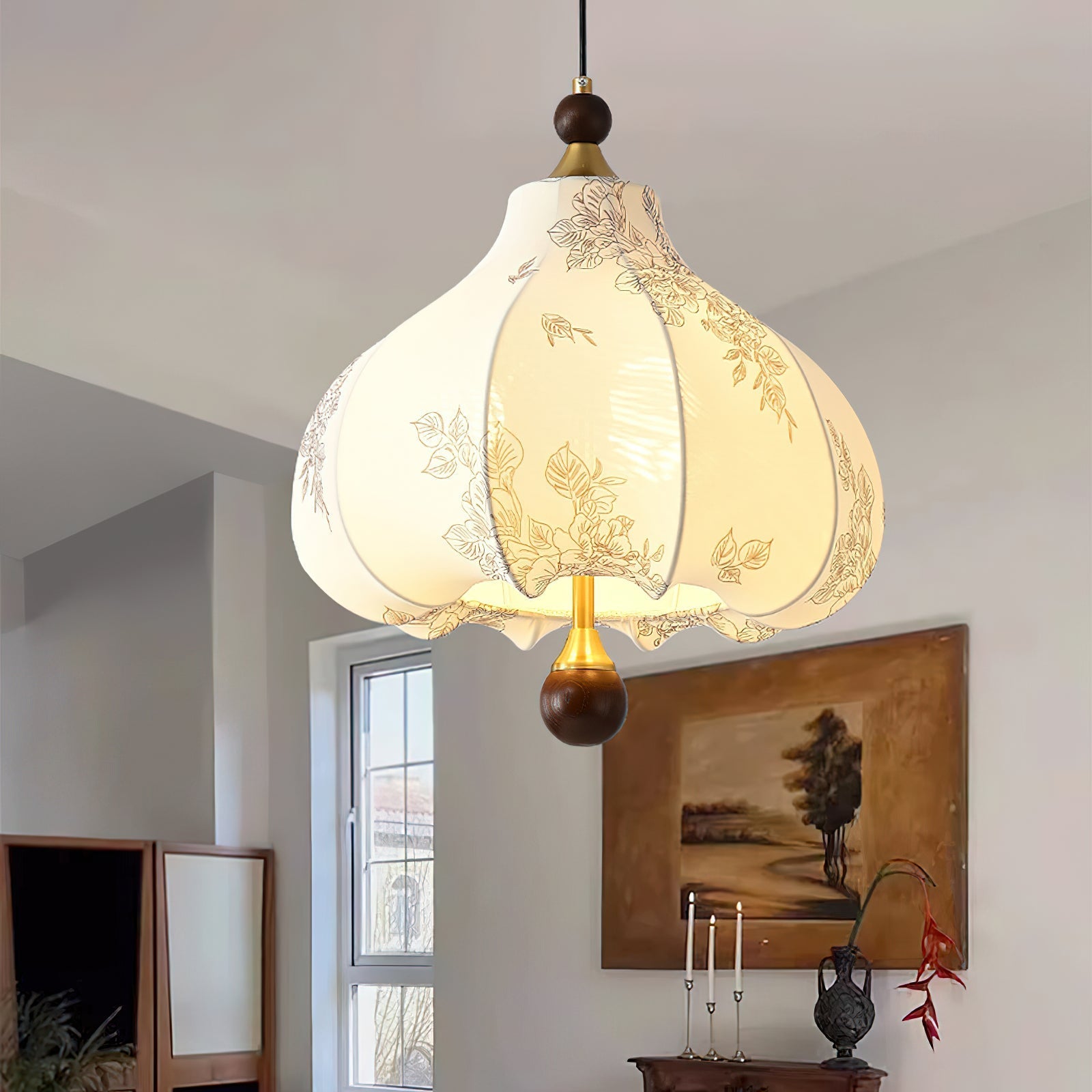 Petal Vintage Wood Pendant Lamp - Letslighting
