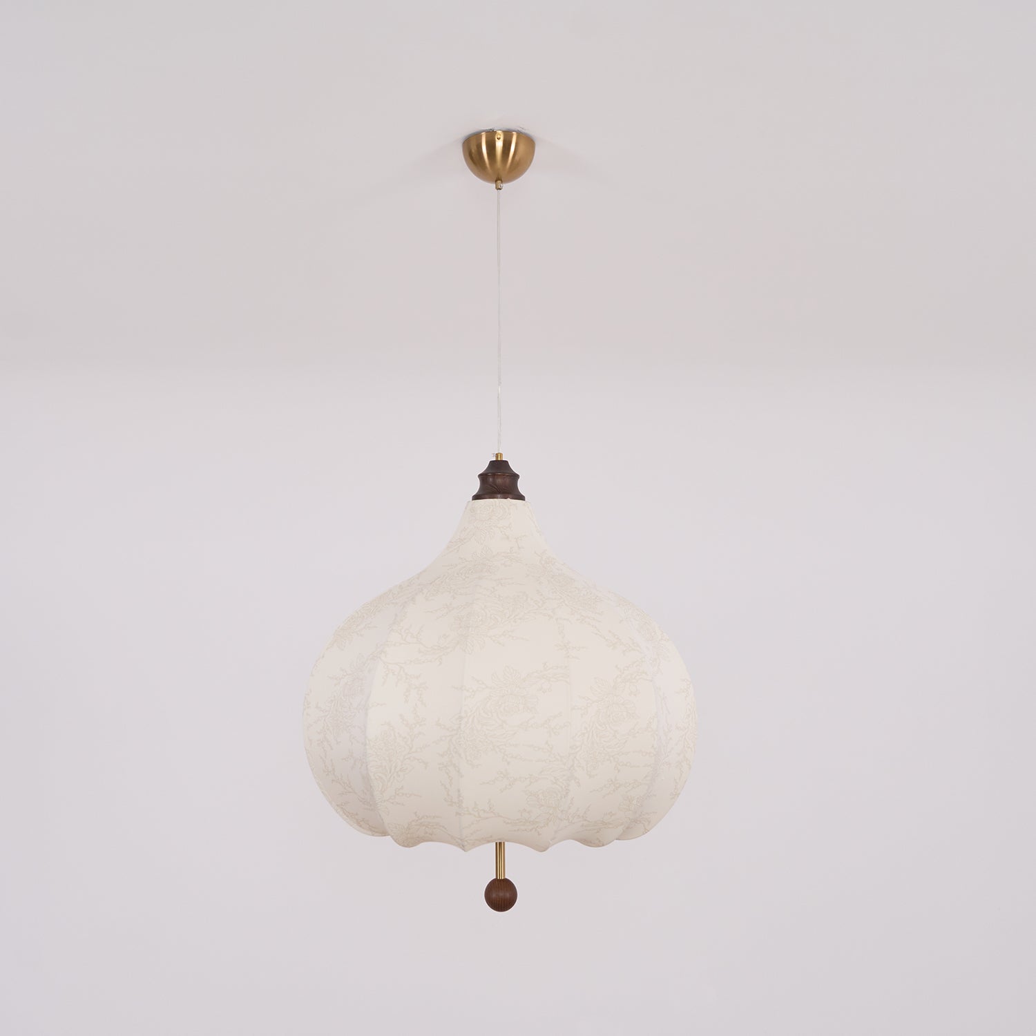 Orbitio Fabric Wood Pendant Light - Letslighting