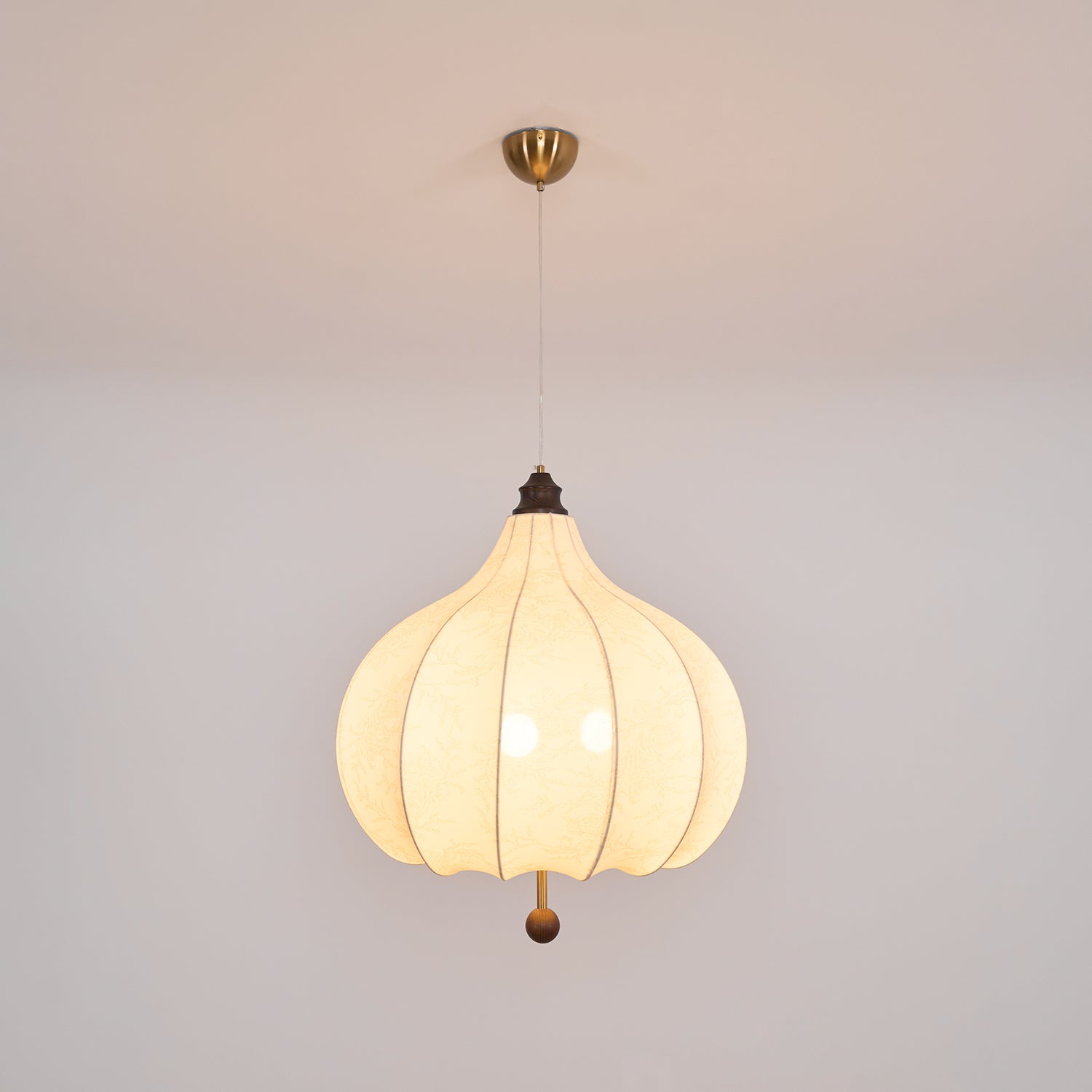 Orbitio Fabric Wood Pendant Light - Letslighting