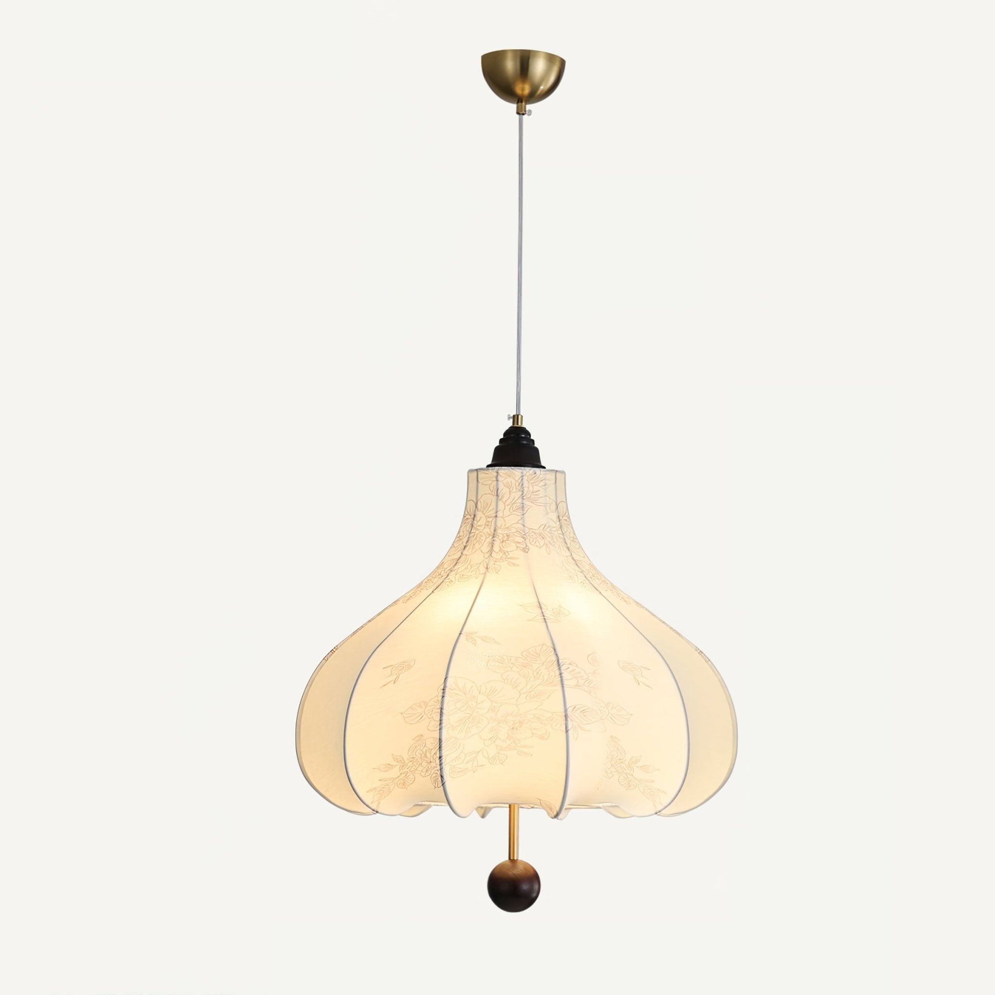 Orbitio Fabric Wood Pendant Light - Letslighting