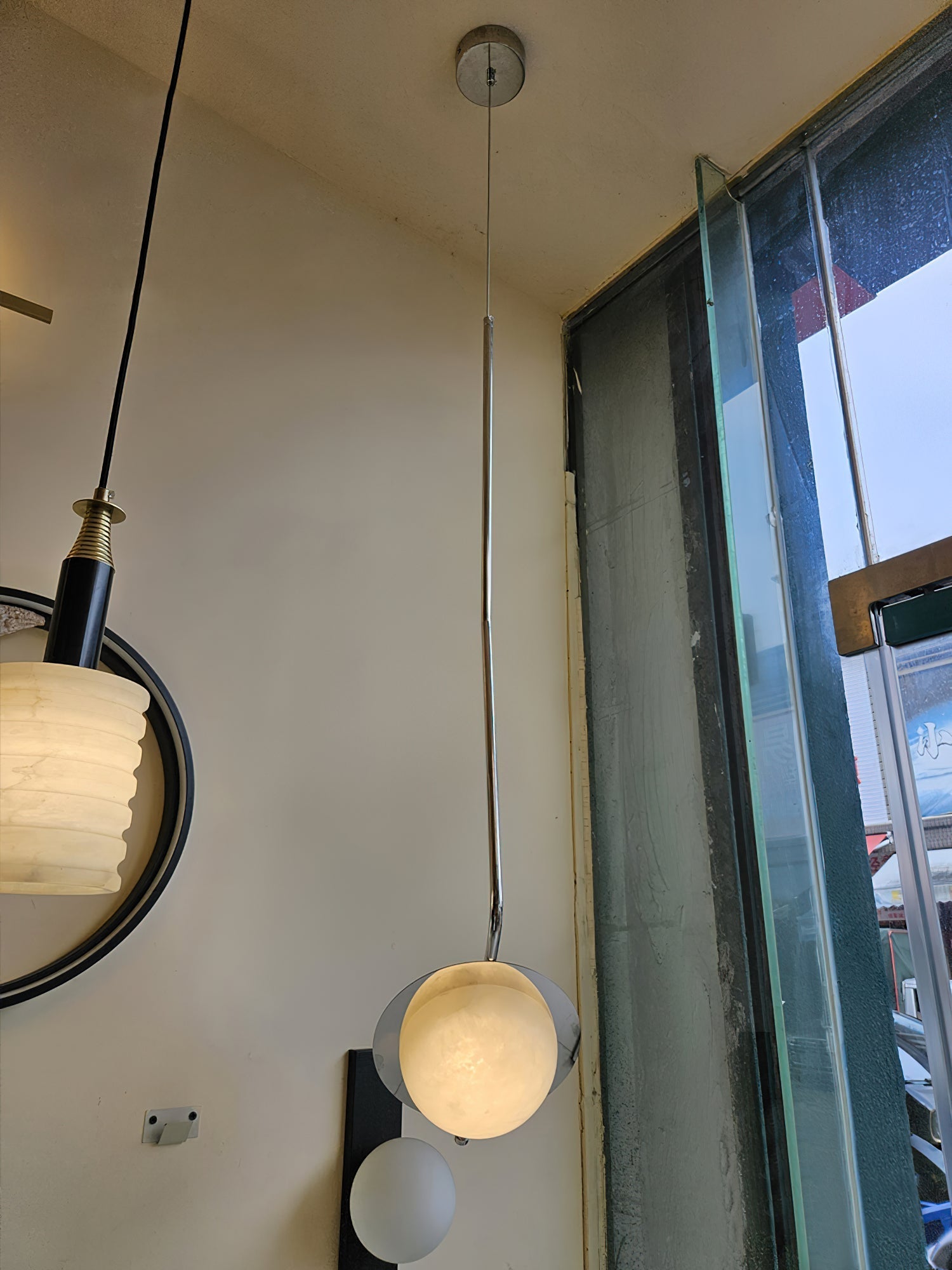 Ivvaros Chic Modern Minimalist LuminanceStainless Alabaster Pendant Light - Letslighting