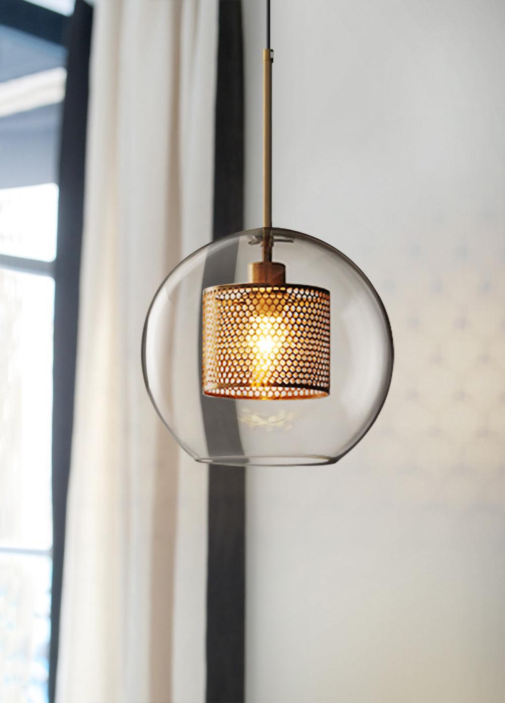 Lustra Pendant Lamp Chiswick Glass for Living Room - Letslighting