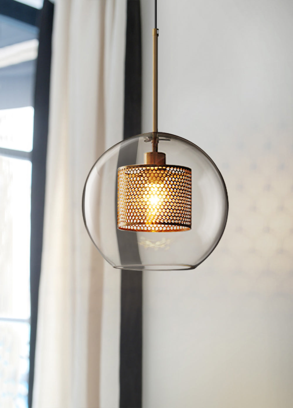 Lustra Pendant Lamp Chiswick Glass for Living Room - Letslighting