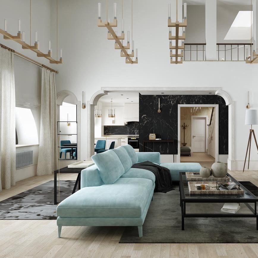 Brass rectangular glass chandeliers - Letslighting