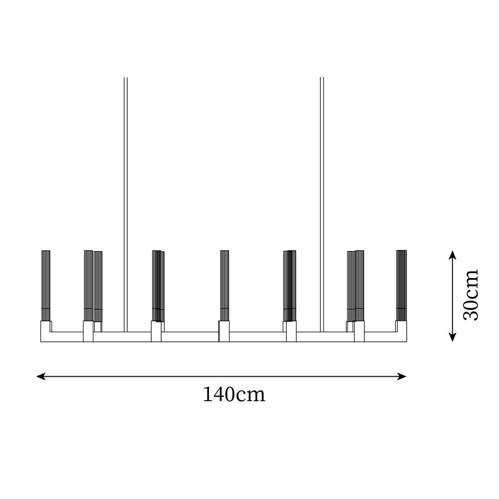 Brass rectangular glass chandeliers - Letslighting