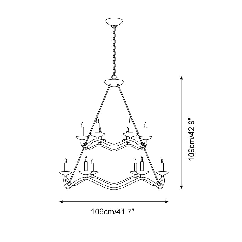 Juvin Two-Tier Candle Chandelier - Letslighting