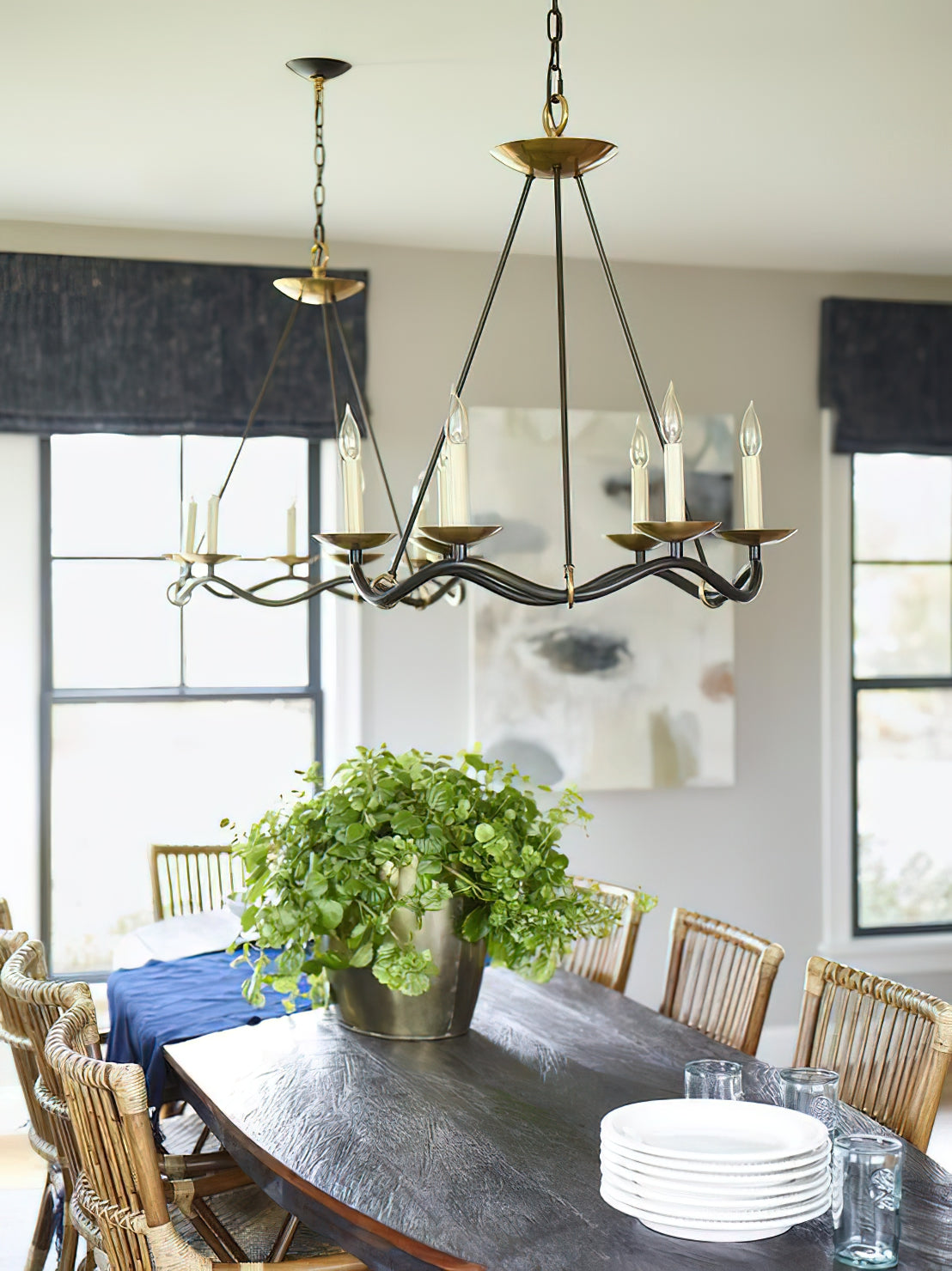 Shine Vintage Industrial Brass Chandelier - Letslighting