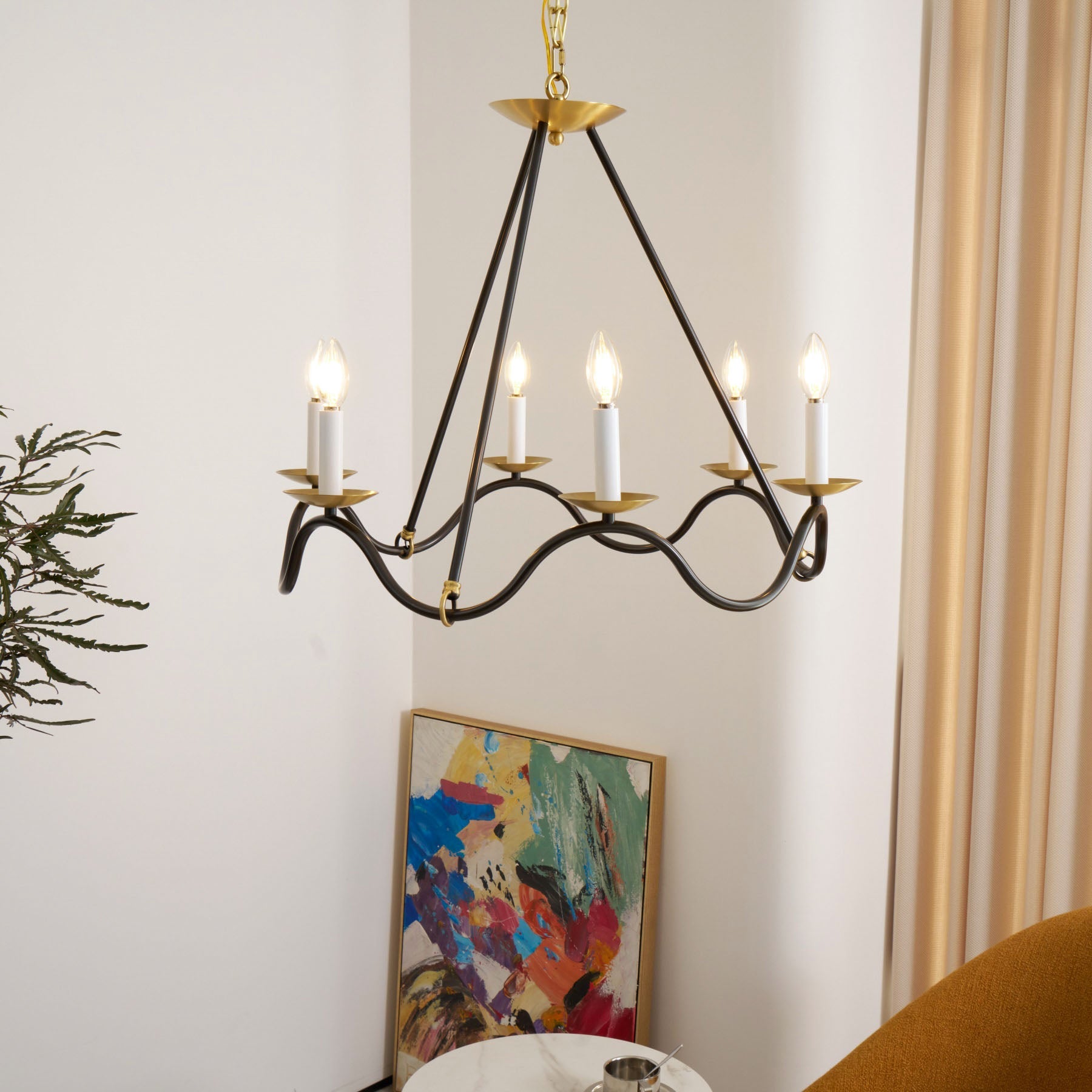 Shine Vintage Industrial Brass Chandelier - Letslighting
