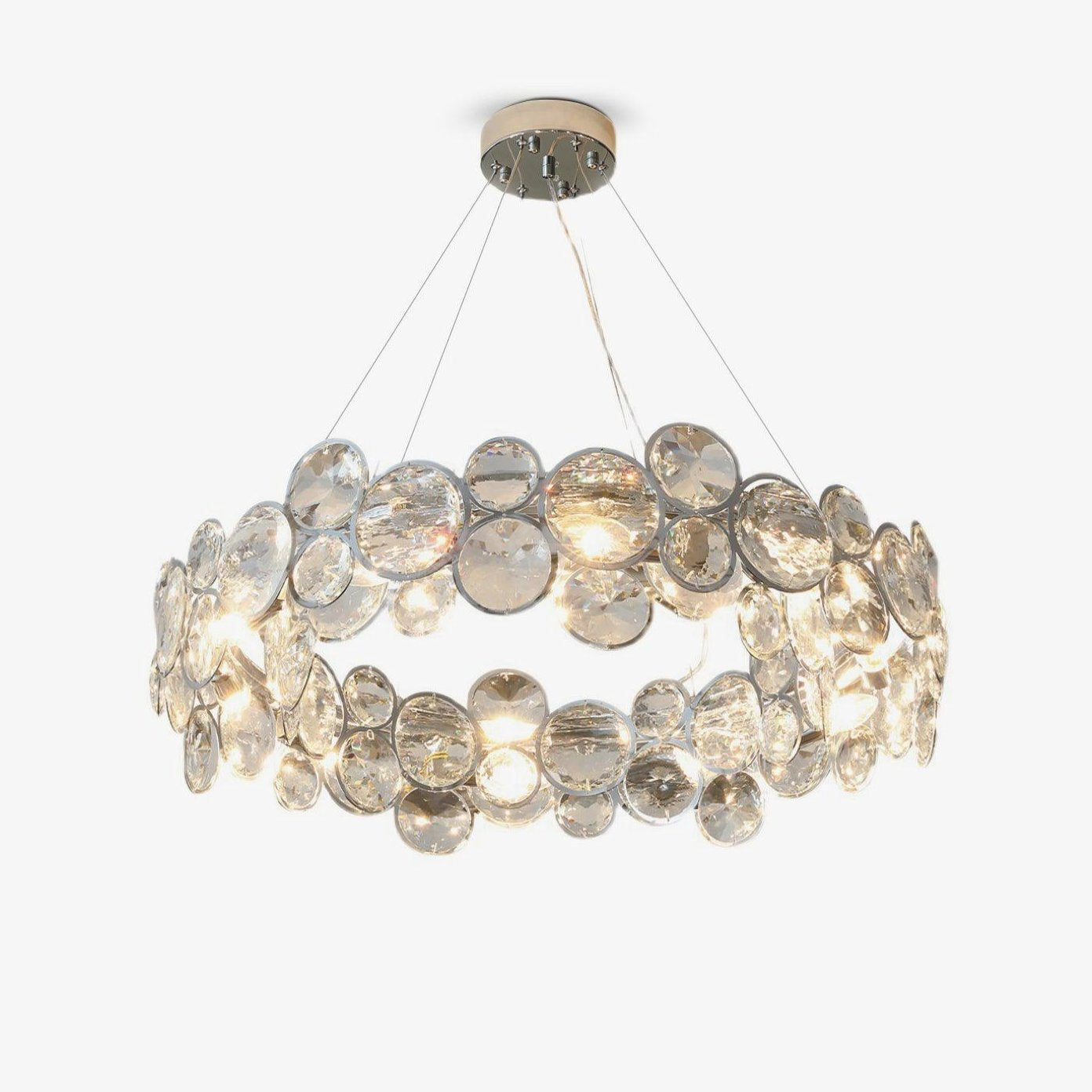 Cuthaiel Postmodern Luxury Round Chrome Crystal Chandelier - Letslighting