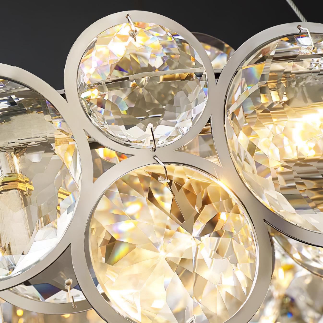 Cuthaiel Postmodern Luxury Round Chrome Crystal Chandelier - Letslighting