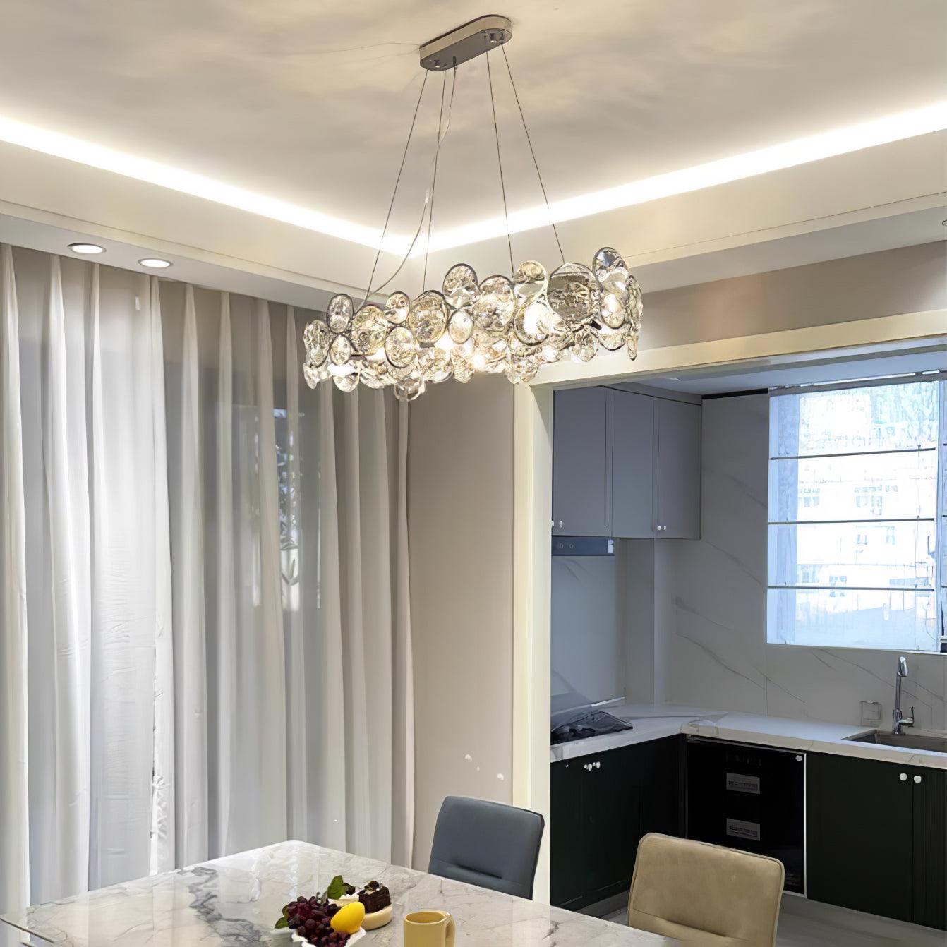 Cuthaiel Postmodern Luxury Round Chrome Crystal Chandelier - Letslighting