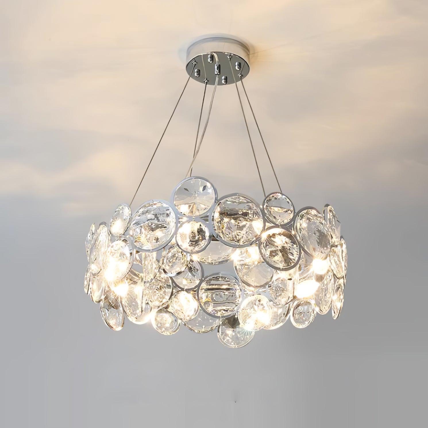 Cuthaiel Postmodern Luxury Round Chrome Crystal Chandelier - Letslighting