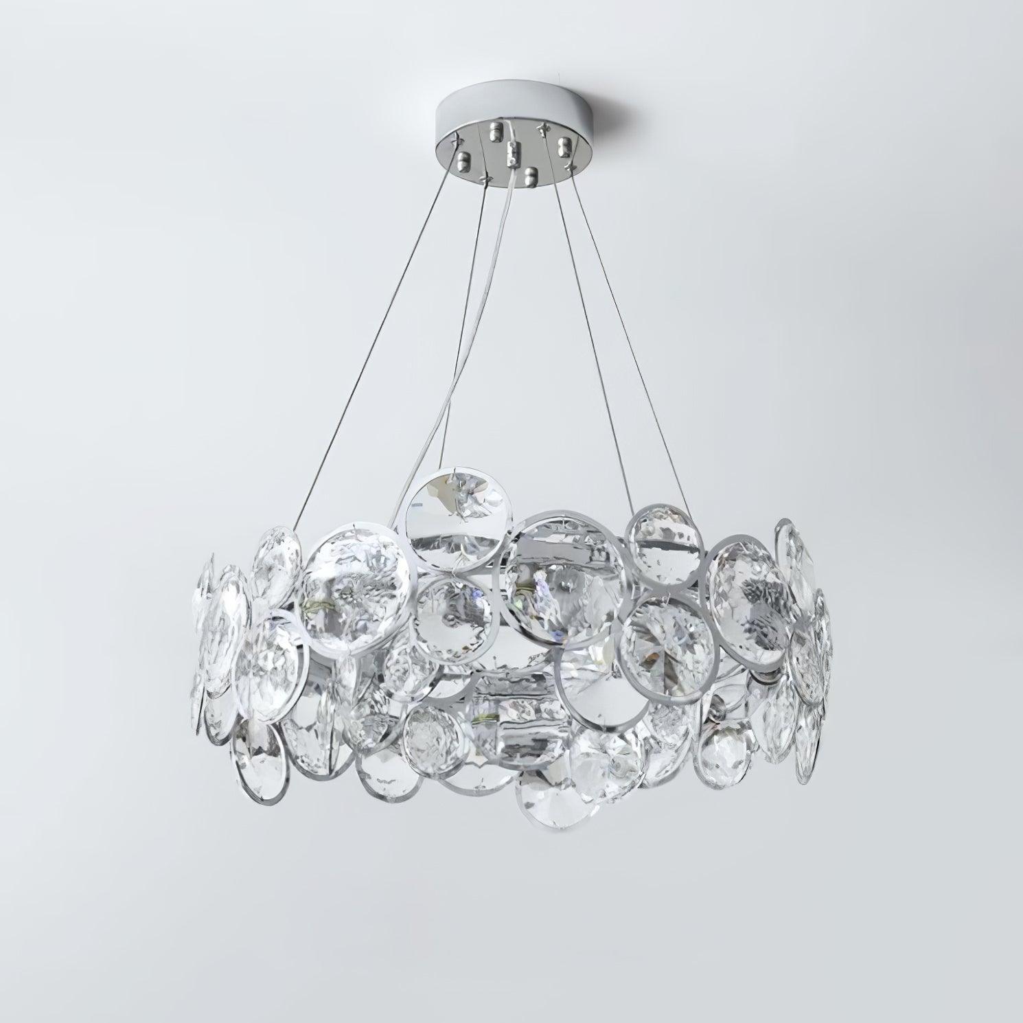 Cuthaiel Postmodern Luxury Round Chrome Crystal Chandelier - Letslighting