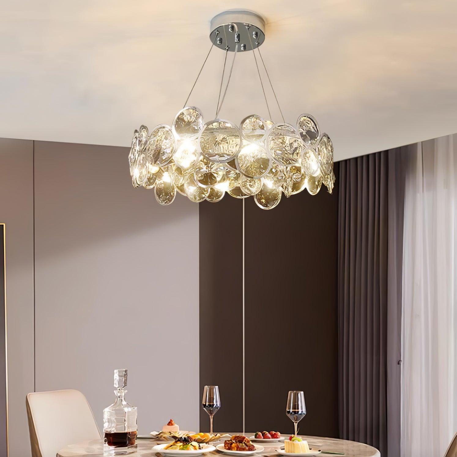 Cuthaiel Postmodern Luxury Round Chrome Crystal Chandelier - Letslighting