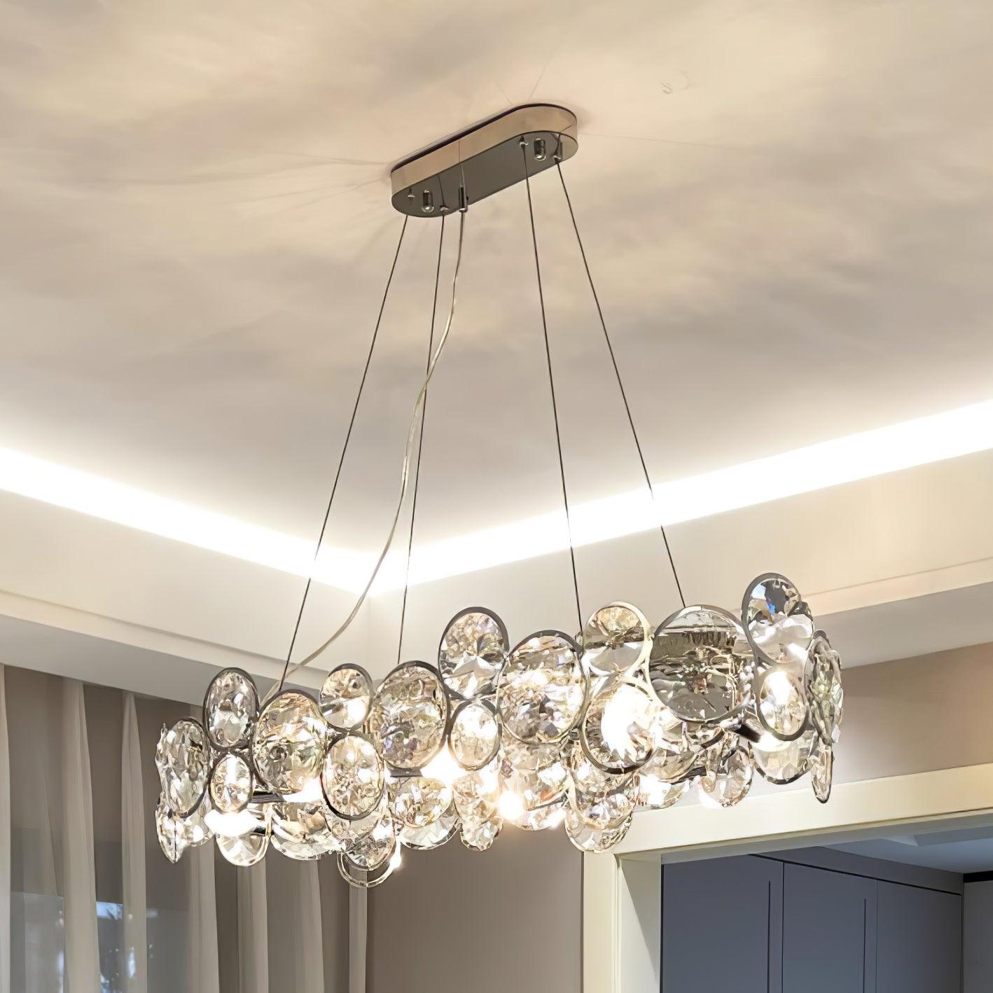 Cuthaiel Postmodern Luxury Round Chrome Crystal Chandelier - Letslighting