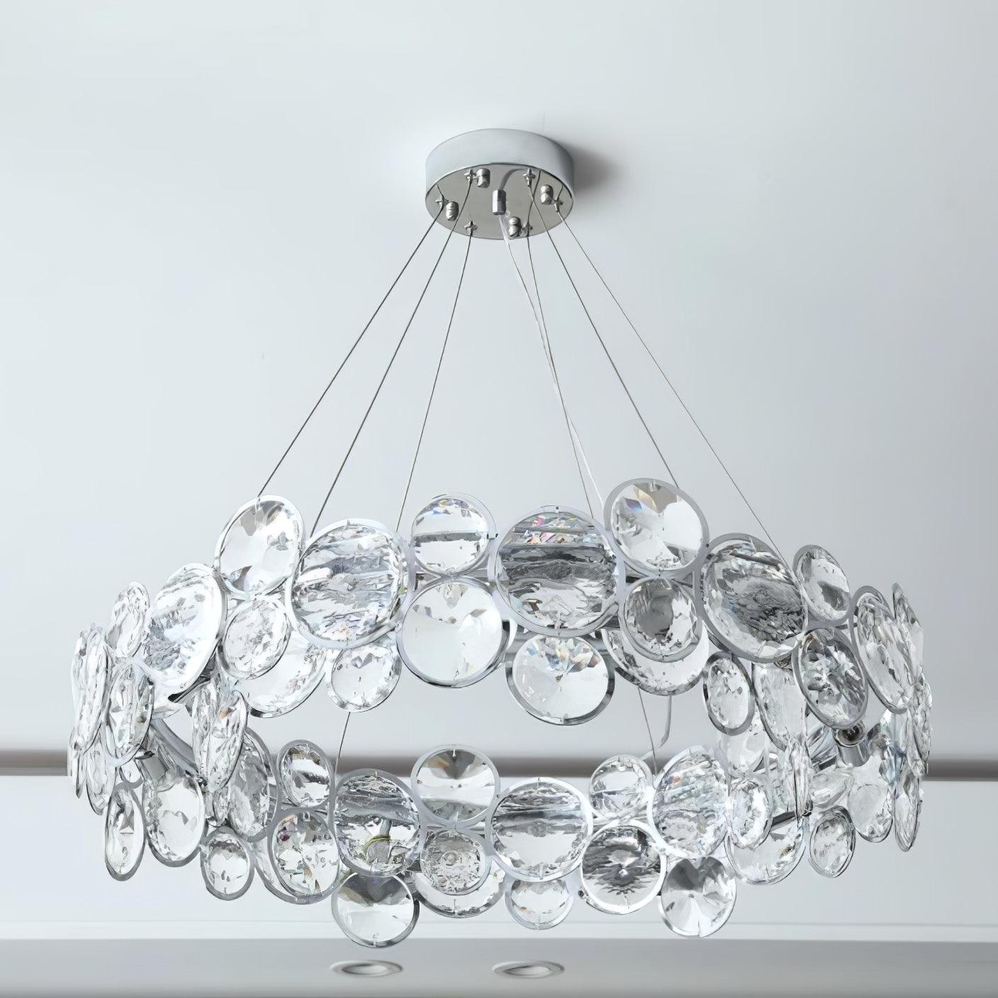 Cuthaiel Postmodern Luxury Round Chrome Crystal Chandelier - Letslighting