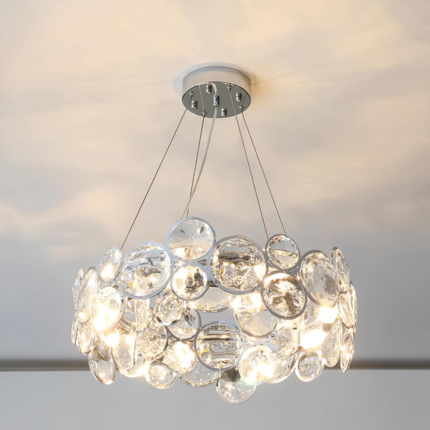Cuthaiel Postmodern Luxury Round Chrome Crystal Chandelier - Letslighting